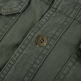 Military Style Plus-size Utility Long-sleeve Shirt