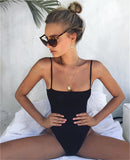 Women’s Backless Suspender Bodysuit – Slim Fit Sleeveless Jumpsuit