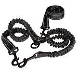 Double Dog Leash with Elastic Bungee – Durable Dual Lead for Small Pets