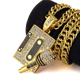 Tape Microphone Pendant Necklace