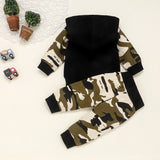 Boys' Winter Hoodie Set – Camo Print Sweatshirt & Jogger Pants Outfit