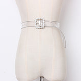 Women’s Transparent PVC – Pearl Buckle Fashion Waist Belt