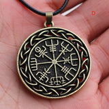 Nordic Symbol Viking Rune Ring Amulet Pendant Necklace