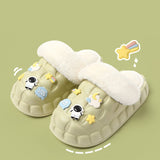 Winter Slippers Indoor Non-slip Waterproof Warm Detachable Home Shoes for Kids