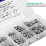 M2 Stainless Steel Self-tapping Screw Set – 800 Pieces Assorted Sizes with Organizer Box