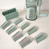 Hand-cranked Drum Shredder & Slicer, Multi-functional Manual Vegetable Cutter for Home Kitchen
