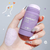 Face Blackhead Cream, Eggplant - Green Tea Cooling, Deep Cleansing Clay Mask