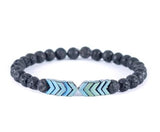 Men and Women's, Volcanic Natural Stone, Magnetic Bracelet