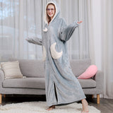 Women and Men's Winter Bath Robe, Hooded Night Dress Gown Sleepwear