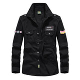 Solid Color Long Sleeves, Military Style Pocket Shirt