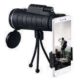 Compatible with Apple, Monocular Telescope Zoom Scope with Compass, Phone Clip Tripod