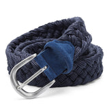 Woven Cotton Rope Belt – Casual Waxed Cord Design with Metal Buckle