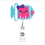 Rainbow Retractable Rotating Pull Stripping Clip Voucher or ID Buckle for Medical and Lab Practioners
