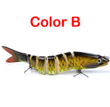 Pike Fishing Lures, Artificial Multi Jointed Sections, Hard Bait Trolling Pike Carp Fishing Tools