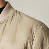 Men’s Lightweight Gray Down Jacket – Winter Baseball Collar, Warm Duck Down Coat
