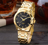 Luxury Brand Men and Women's Gold Dress Stainless Steel Watches