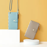 Mobile Phone Bags with Transparent Touch Screen Love Buckle Long Wallet, Women's Multifunctional Crossbody Shoulder Bag
