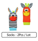 0-12 Months, Soft Animal Rattle, Infant Newborn Plush Sock, Baby Toy Wrist Strap, Baby Foot Socks