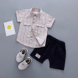 Short Sleeve Shirt and Short Pants Suit