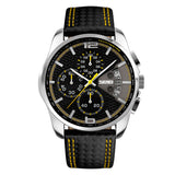 Leather Quartz Sports Watch