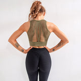 Women's Sports Bra, Breathable Mesh Fitness Top