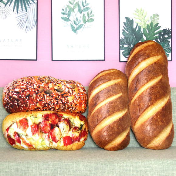 3D Bread Pillow, Butter Ham Sesame Sofa Sleeping Cushions, Plush Dool Toy for Gifts