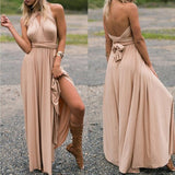 Long Party Gown, Club Floor-length Summer Backless Maxi Dress, Multiway Bridesmaids Boho Women's Vestidos