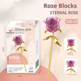 Artificial Rose Bouquet Building Blocks Set – Creative Flower Assembly Toy