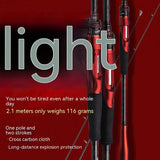 Carbon Straight Handle Pikestaff Light Lure Tossing, Adjustable Fishing Rod