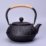Cast Iron Peony Boiling Teapot, Pig Iron Teapot, Uncoated Tea Set