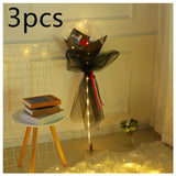 LED Luminous Balloon Rose Bouquet, Transparent Bobo Ball Rose