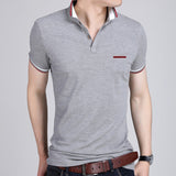 Lapel Short Sleeve T-shirt for Men