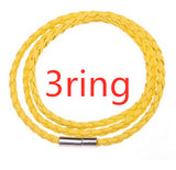 Men's Braided Genuine Leather Bracelet, Stainless Steel Beads, Charm Band for Boys