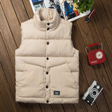 Slim Fit Down Cotton Vest for Men