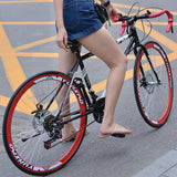 Road Race, Variable Speed, Solid Tire, Double Disc Brake, Sports Bicycle