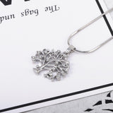 Women’s Multi-layer Tree of Life Necklace with CZ Zircon Pendant – Elegant Long Chain Jewelry Gift