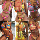 Black Eye Strap, Printed Bikini
