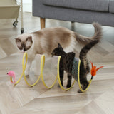 Cat Pets Toys, Mouse Shape Balls, Foldable Kitten Play Tunnel, Funny Stick Supplies, Simulation Pet Accessories
