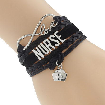 Vintage Jewelry, Medical Profession Support Bracelet, Hand-knitted Band