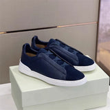 Fashion Unique Cross Elastic Band, Men's Board Sneakers