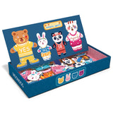 Premium Wooden Magnetic Plane Puzzle – Animal Dress-up Montessori Toy for Children