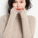 Women’s Pure Cashmere Turtleneck Knit Sweater