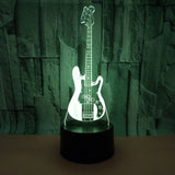 Electric Guitar Sculpture 3D Lights