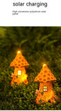 Resin Solar Decoration Tree House, Outdoor Garden Lawn Lamp