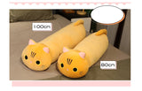 Large Size Cartoon Cat Plush Toys, Stuffed Cloth Doll, Long Animal Pillow Cushion