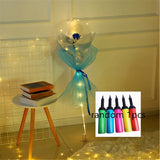 LED Luminous Balloon Rose Bouquet, Transparent Bobo Ball Rose