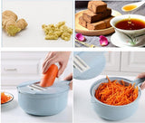 8 in 1 Mandoline Vegetable Slicer, Potato Peeler, Carrot Onion Grater with Strainer, Vegetable Cutter, Kitchen Accessories