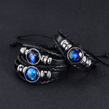 Zodiac Constellation Bracelet, Braided Design Bracelet for Men, Women, and Kids