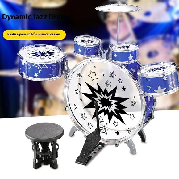 Children's Jazz Drum Kit Music Toy, Percussion Instrument