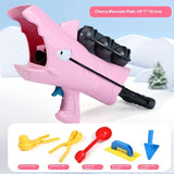 Children's Outdoor Snow Shark Cute Cartoon Snowball Gun Launcher, Clip Fight Toy